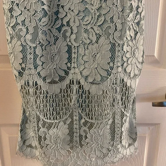 BARDOT Lace Spaghetti-Strap Sheath Dress in Light Blue - Picture 7 of 12